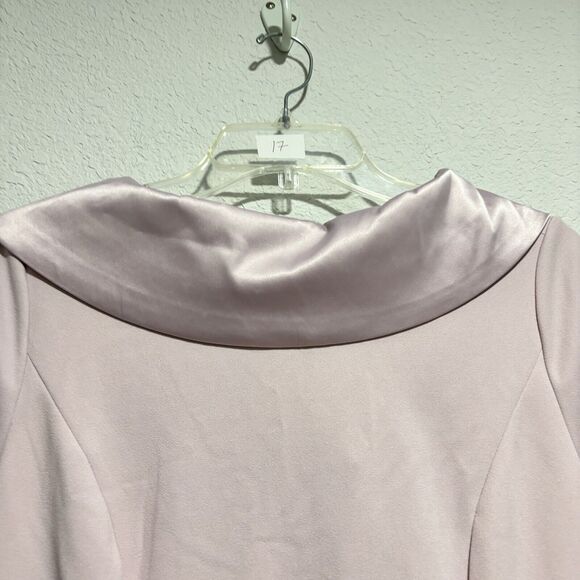 NEW WHBM White House Black Market Satin Collar Sheath Dress 2 Cottage Rose Party - Picture 5 of 11